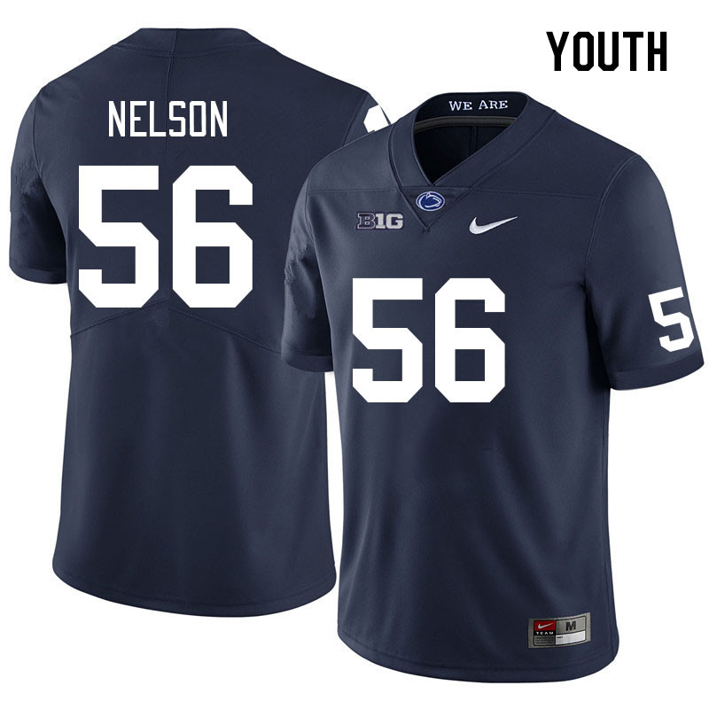Youth #56 JB Nelson Penn State Nittany Lions College Football Jerseys Stitched Sale-Navy